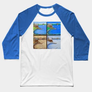 Cabin at the Lake in the Four Seasons Baseball T-Shirt